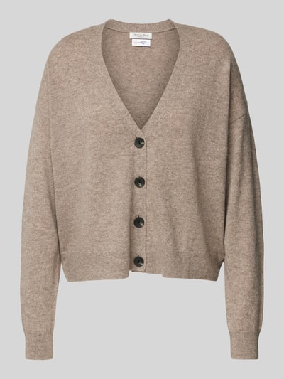 Christian Berg Woman Cardigan mit überschnittenen Schultern Taupe Melange 1