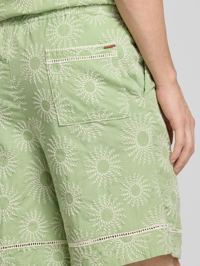 Scotch & Soda Regular Fit Bermudas mit Motiv-Stitching Hellgruen 3