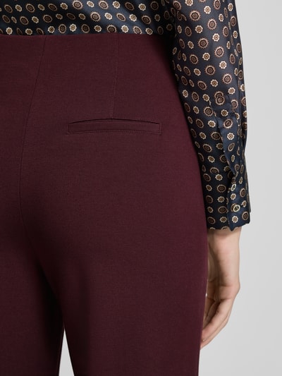 SEDUCTIVE Marlenebroek van viscosemix met achterzakken, model 'KIMBERLEY' Bordeaux - 3