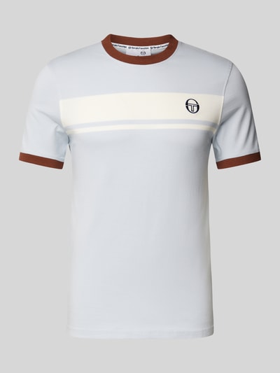 SERGIO TACCHINI T-shirt met logostitching, model 'MASTER' Lichtblauw - 2