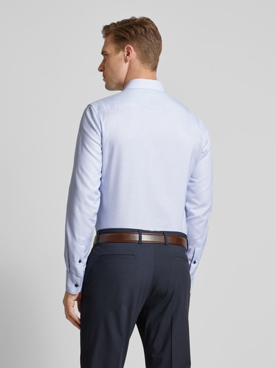 Eterna Slim Fit Businesshemd aus Uni Struktur Hellblau 5