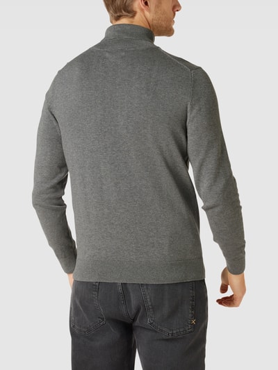 s.Oliver RED LABEL Strickpullover mit Label-Stitching Hellgrau 5