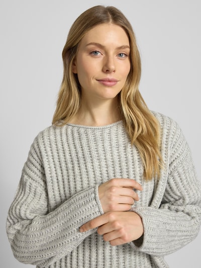 Drykorn Gebreide pullover met ronde hals, model 'IMENY' Lichtgrijs gemêleerd - 3