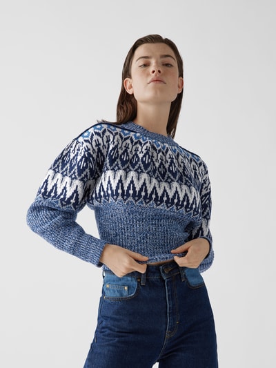 Paco Rabanne Pullover mit Norweger-Dessin Bleu meliert 6