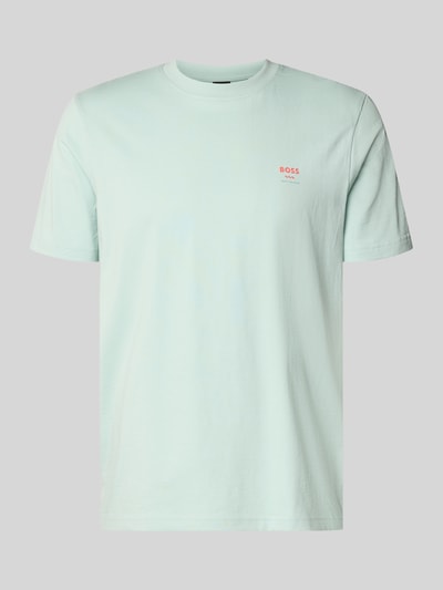 Produktfoto, Regular Fit T-shirt uit puur katoen model 'TE_GROOVE' van BOSS Orange, look: effen, labelapplicatie, fotoprint, ronde hals, korte mouw, jersey, materiaal: puur katoen