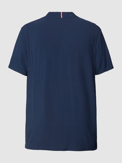Tommy Hilfiger Pyjamabovendeel van viscose met labeldetail, model 'WOVEN' Marineblauw - 3