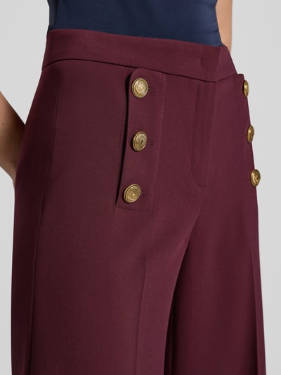 SEDUCTIVE Marlenehose mit Zierknöpfen Modell 'BRIDGET' Bordeaux 3