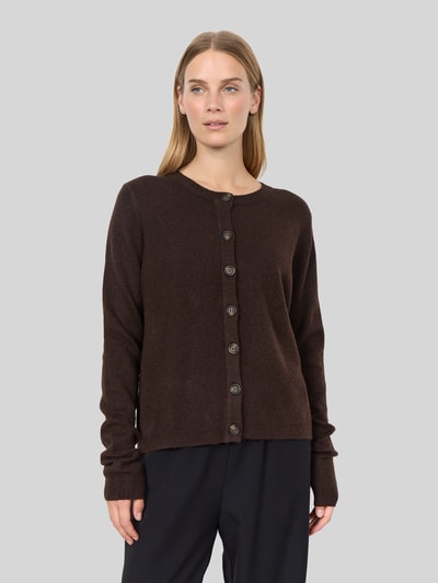 Soyaconcept Cardigan mit kontrastierenden Knöpfen Dunkelbraun 3