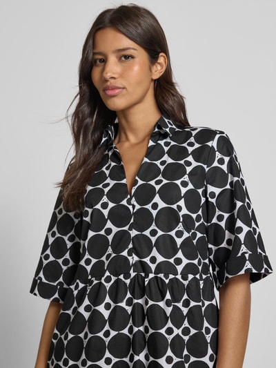Christian Berg Woman Midikleid mit Hemdblusenkragen Black 3
