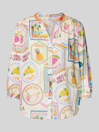 Emily Van den Bergh Regular Fit Bluse mit 3/4-Arm Weiss 2