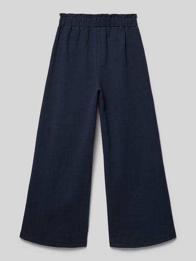 Produktfoto, Hose mit weitem Bein Modell 'SARGI' von Mango in Dunkelblau, Baumwoll-Mix, elastischer Bund, Kinder Hose, glatte Textur