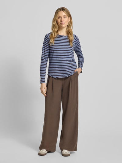 Smith and Soul Bluza z prążkowanym, okrągłym dekoltem Jasnoniebieski 1