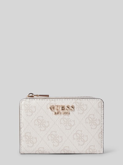 Guess Portemonnaie mit Label-Applikation Modell 'LAUREL' Ecru 1