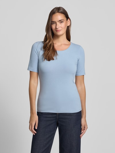 Jake*s Casual t-shirt o kroju slim fit z czystej bawełny Błękitny 4