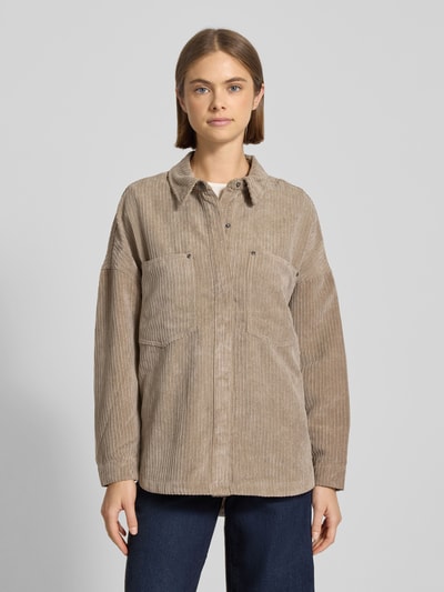 Only Loose Fit Hemdbluse mit Brusttaschen Modell 'JANINE-RAI' Sand 4