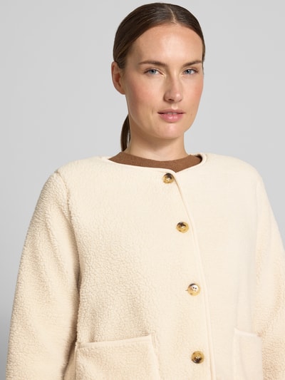 Soyaconcept Regular Fit Teddyjacke mit ausgesetzten Taschen Modell 'SC-ONYX 2' Beige 3