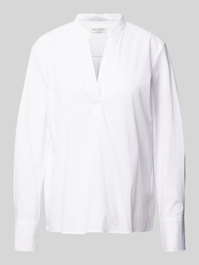 Marc O'Polo Regular fit tuniekblouse van biologische katoenmix met brede 2-knoopsmanchetten Wit - 2