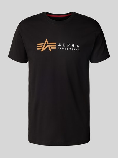 Alpha Industries T-Shirt mit Label-Print Black 2
