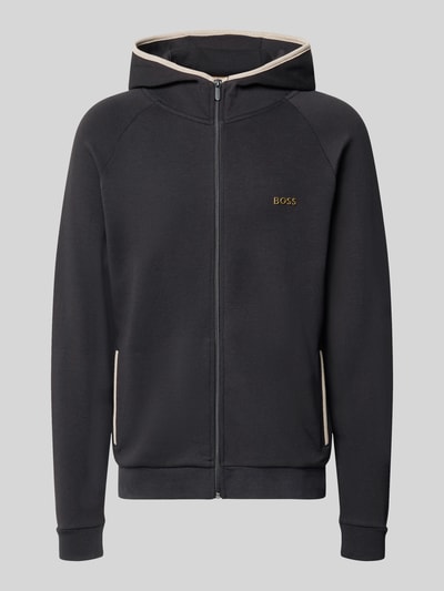 BOSS Regular Fit Sweatjacke aus Baumwoll-Mix Black 2