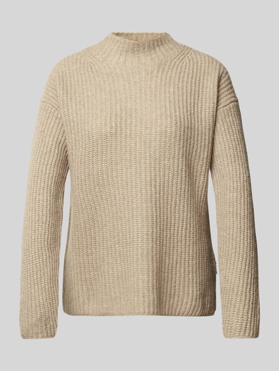 HUGO Strickpullover mit Stehkragen Beige 2