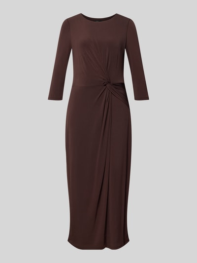 s.Oliver BLACK LABEL Figurbetonendes Freizeitkleid mit 3/4-Arm  Dunkelbraun 1