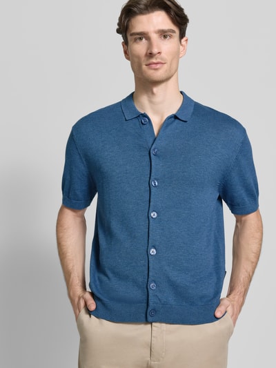 Casual Friday Freizeithemd mit 1/2-Arm Modell 'BELLS' Rauchblau Melange 3