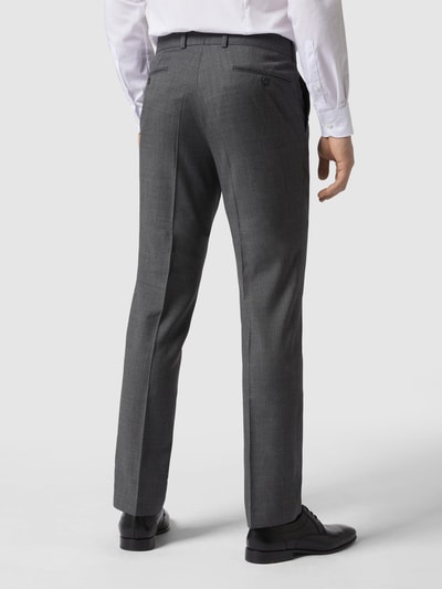 Carl Gross Modern fit pantalon van scheerwol Antraciet - 5