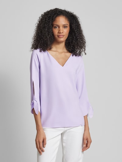 Esprit Blouse in effen design met 3/4-mouwen Lila - 4