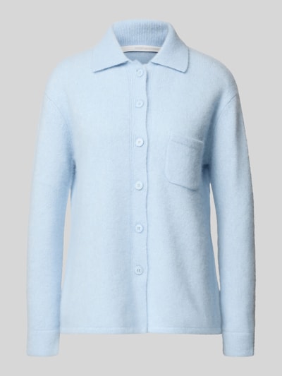 Herzensangelegenheit Gebreid jack van een mix van kasjmier en katoen Lichtblauw - 2