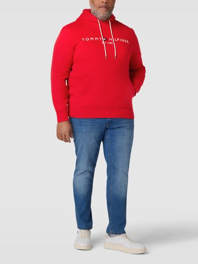 Tommy Hilfiger Big & Tall PLUS SIZE hoodie met logostitching Rood - 1