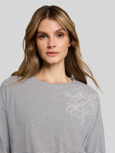 Tom Tailor 3/4-Shirt aus reiner Baumwolle mit abgerundetem Saum Hellblau 3