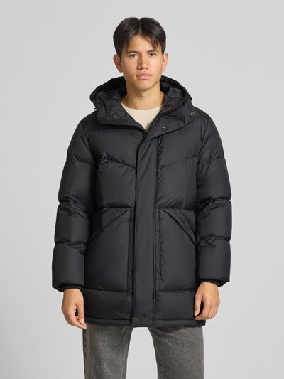 Marc O'Polo DENIM Regular Fit Steppmantel mit Kapuze Black 4