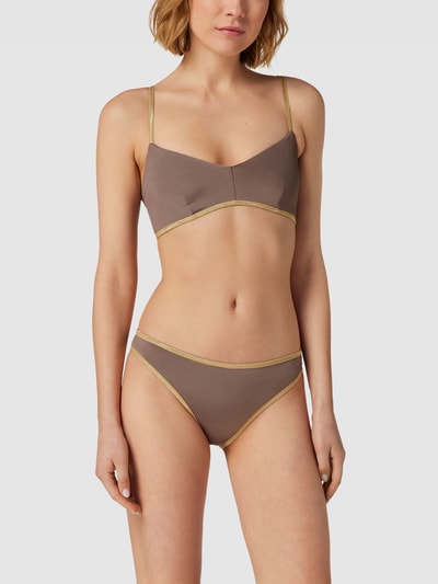 Mymarini Bikini-Oberteil mit Effektgarn Modell 'SUNNY BRA SHINE' Hellbraun 5
