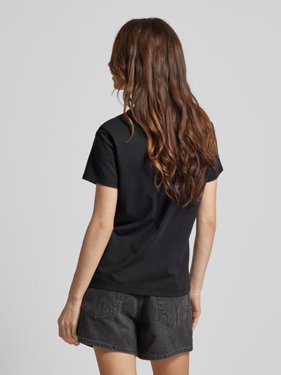 Levi's® T-shirt met labelprint en ronde hals Zwart - 5