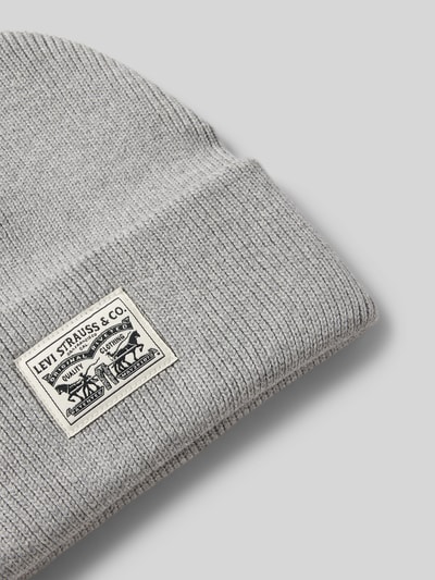 Levi's® Beanie met labelpatch, model 'BACKPATCH' Lichtgrijs - 2