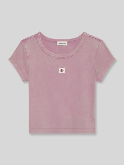 Calvin Klein Jeans T-shirt z naszywką z logo Bordowy 2