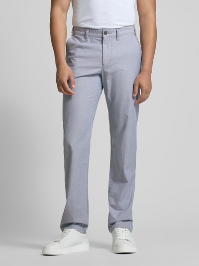 Christian Berg Men Regular Fit Chino mit Strukturmuster Bleu 4