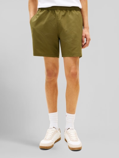 Tommy Hilfiger Regular Fit Shorts aus seesucker Modell 'DOVER' Khaki 4
