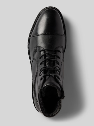 bugatti Boots van leer met ritssluiting, model 'Caj' Zwart - 3