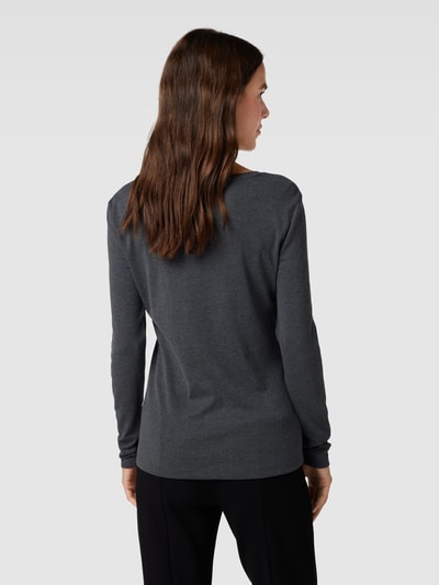 Montego Longsleeve mit V-Ausschnitt Anthrazit Melange 5