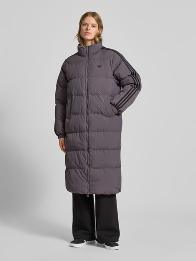 adidas Originals Płaszcz pikowany ze stójką Ciemnoszary 4