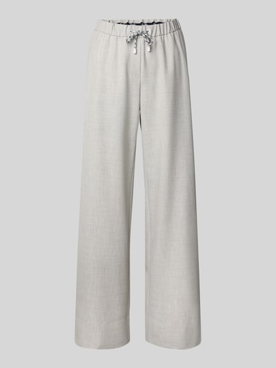 Marc Cain Stoffhose mit elastischem Bund und Tunnelzug Hellgrau Melange 2