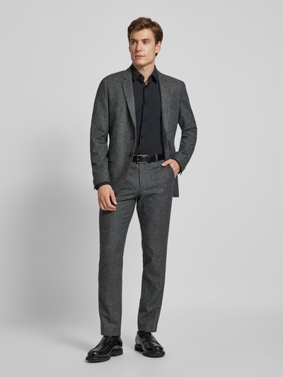 HUGO Slim fit pantalon met persplooien, model 'Hesten' Middengrijs gemêleerd - 1