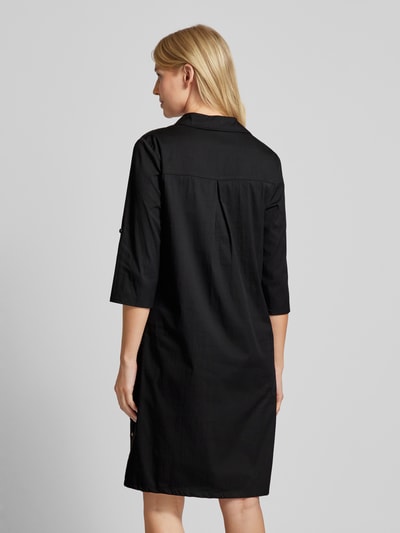 ROBE LÉGÈRE Knielanges Hemdblusenkleid in unifarbenem Design Black 5