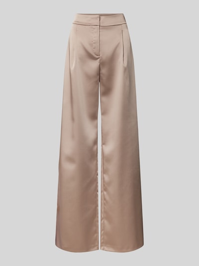 Jake*s Cocktail Regular Fit Bundfaltenhose aus Satin mit Paspeltasche am Gesäß Taupe 2