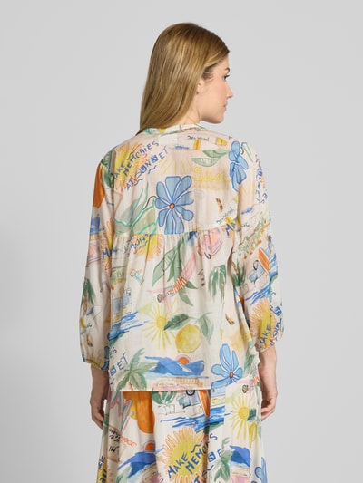 Smith and Soul Regular fit overhemdblouse met tuniekkraag en 3/4-mouwen Wit - 5