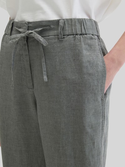 Marc O'Polo Wide Fit Hose aus reinem Leinen Mittelgrau Melange 3