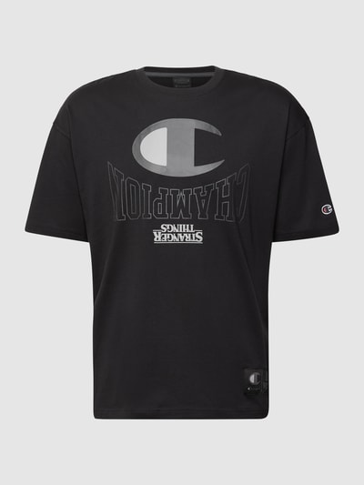 CHAMPION T-Shirt aus Baumwolle Schwarz 2