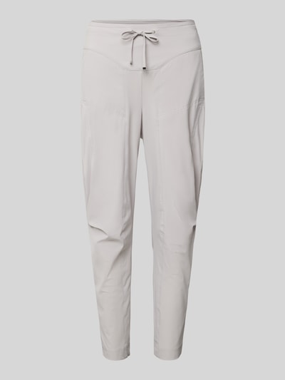 Raffaello Rossi Tapered fit stoffen broek met tunnelkoord, model 'GIRA' Lichtgrijs - 2