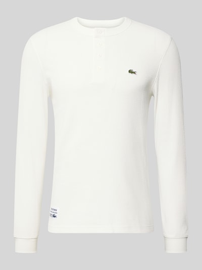 Produktfoto, Regular Fit Langarmshirt aus Baumwoll-Mix Modell 'SERAFINO' von Lacoste, Optik: Unifarben, Logo-Stitching, Label Patch, Rundhals, Ärmelabschluss gerippt, Materialverarbeitung: Ripp